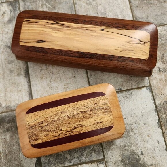 Handmade Wooden Jewelry Boxes (set of 2) - Picture 1 of 3